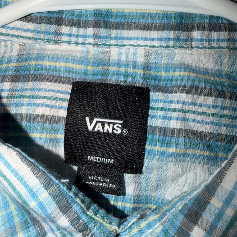 Vans Aqua and Gray Plaid Shirt - Picture 4 of 4